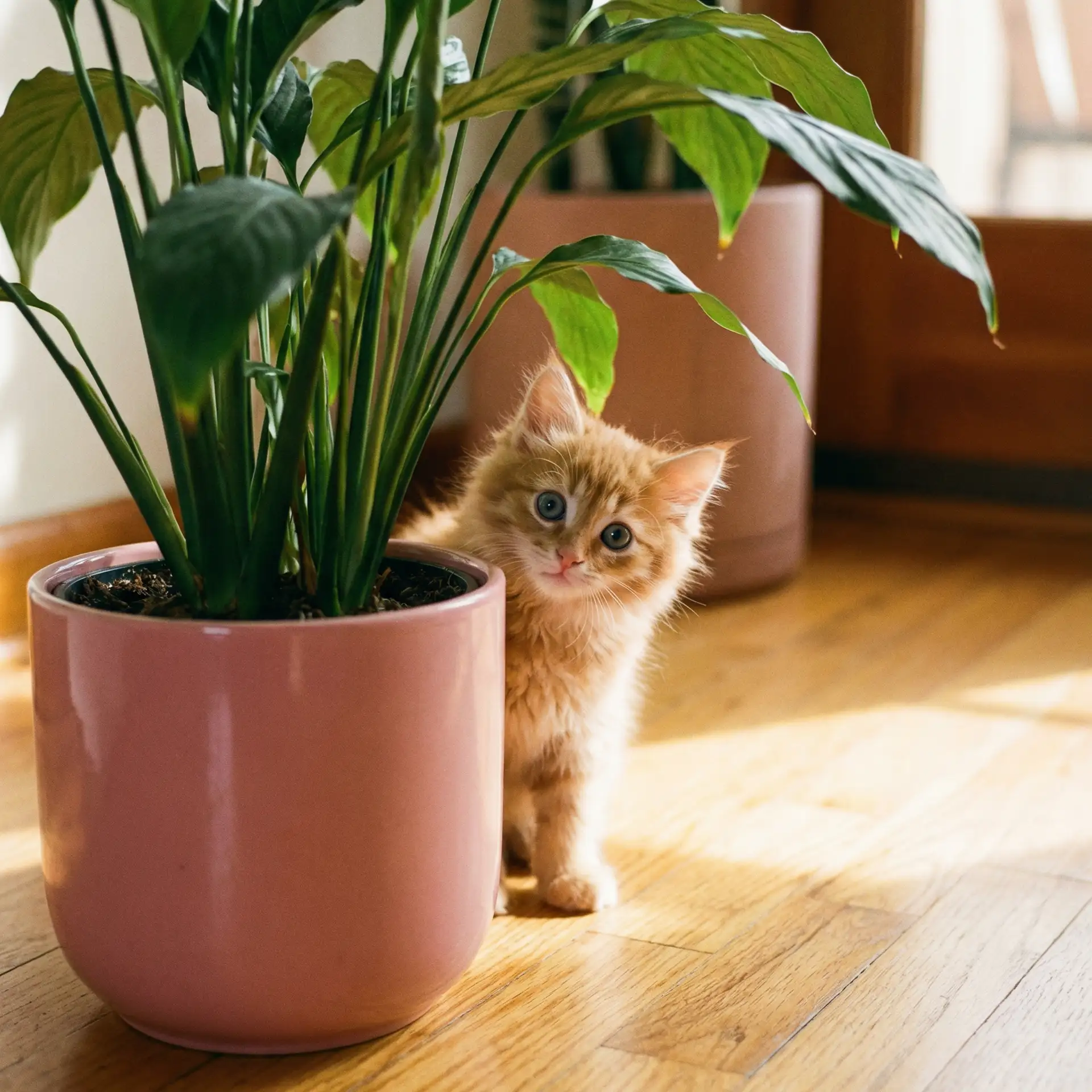 小猫从花盆后探头 - 奋进的旋律电视剧